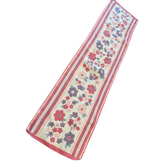 Vintage Made in Japan Floral Scarf Retro - Picture 1 of 6